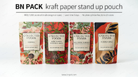 56g 2 uncje torebek papierowych z przyprawami do okien Kraft z możliwością wielokrotnego zamykania Odporny na zapach