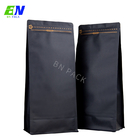 Czarny papier pakowy z płaskim dnem Etui 250 g Ekologiczne etui na kawę z zamkiem błyskawicznym